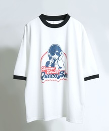 Soupy Soupy（スーピースーピー）の「oversize raglan sleeve print  T-shirt/オーバーサイズ ラグランスリーブ プリント Tシャツ/リンガー プリントTシャツ 半袖（Tシャツ/カットソー）」
