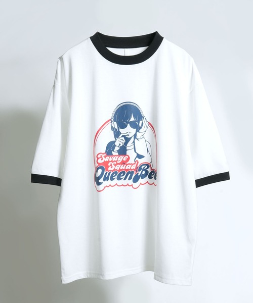 Starting Over（スターティングオーバー）の「oversize raglan sleeve print  T-shirt/オーバーサイズ ラグランスリーブ プリント Tシャツ/リンガー プリントTシャツ 半袖（Tシャツ/カットソー・メンズ・グリーン系その他/グリーン系その他2/グリーン系その他3/ホワイト/レッド/グリーン/ホワイト系その他/レッド系その他/ホワイト系その他3/レッド系その他3/ブラック/ブラック系その他2/ブラック系その他/ホワイト系その他2/レッド系その他2/ブラック系その他3/ホワイト系その他4/レッド系その他4/ブルー系その他/ホワイト系その他5/レッド系その他5/ホワイト系その他6/レッド系その他6/ホワイト系その他7/レッド系その他7/ホワイト系/レッド系・S/M/L/XL）」の10枚目の写真