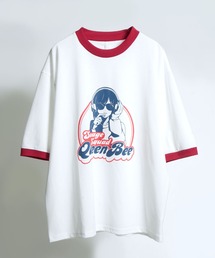 Soupy Soupy（スーピースーピー）の「oversize raglan sleeve print  T-shirt/オーバーサイズ ラグランスリーブ プリント Tシャツ/リンガー プリントTシャツ 半袖（Tシャツ/カットソー）」