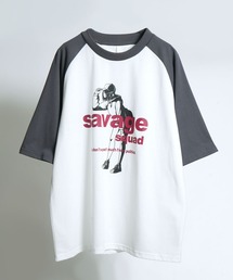 Starting Over（スターティングオーバー）の「oversize raglan sleeve print  T-shirt オーバーサイズ ラグランスリーブ プリント Tシャツ リンガー プリントTシャツ 半袖（Tシャツ/カットソー）」
