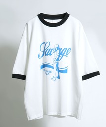 Soupy Soupy（スーピースーピー）の「oversize raglan sleeve print  T-shirt/オーバーサイズ ラグランスリーブ プリント Tシャツ/リンガー プリントTシャツ 半袖（Tシャツ/カットソー）」