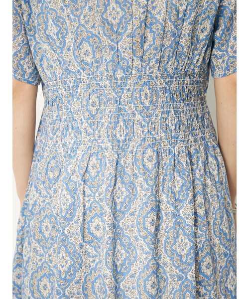 CRAFT STANDARD BOUTIQUE(クラフトスタンダードブティック)の「インド綿オープンカラーワンピース(ワンピース・レディース・ブラウン/ブラック/ブルー・FREE)」の11枚目の写真