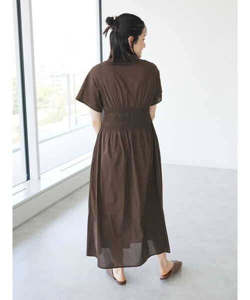 CRAFT STANDARD BOUTIQUE(クラフトスタンダードブティック)の「インド綿オープンカラーワンピース(ワンピース・レディース・ブラウン/ブラック/ブルー・FREE)」の17枚目の写真