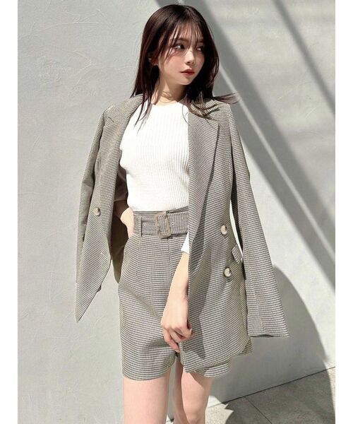 RESEXXY(リゼクシー)の「ダブルテーラードミディジャケット【セットアップ着用可能】(テーラードジャケット・レディース・モカ/アイボリー/その他1・FREE)」の5枚目の写真