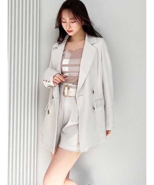 RESEXXY(リゼクシー)の「ダブルテーラードミディジャケット【セットアップ着用可能】(テーラードジャケット・レディース・モカ/アイボリー/その他1・FREE)」の14枚目の写真