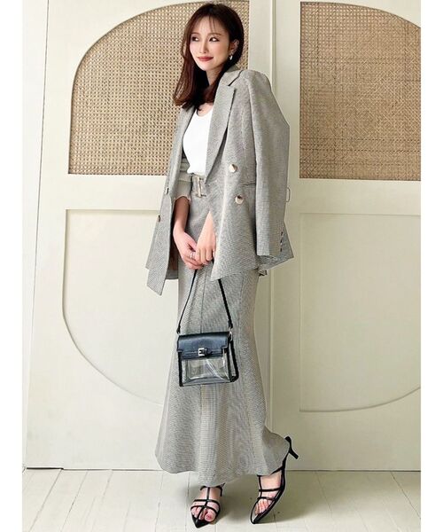 RESEXXY(リゼクシー)の「ダブルテーラードミディジャケット【セットアップ着用可能】(テーラードジャケット・レディース・モカ/アイボリー/その他1・FREE)」の22枚目の写真