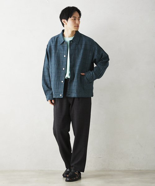 JOURNAL STANDARD relume(ジャーナルスタンダード レリューム)の「【European Flax / ヨーロピアンフラックス】トラッカージャケット(その他アウター・メンズ・コバルトブルー/グリーン/ブラック・MEDIUM/LARGE)」の14枚目の写真