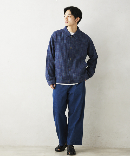 JOURNAL STANDARD relume(ジャーナルスタンダード レリューム)の「【European Flax / ヨーロピアンフラックス】トラッカージャケット(その他アウター・メンズ・コバルトブルー/グリーン/ブラック・MEDIUM/LARGE)」の15枚目の写真