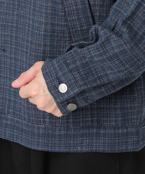 JOURNAL STANDARD relume(ジャーナルスタンダード レリューム)の「【European Flax / ヨーロピアンフラックス】トラッカージャケット(その他アウター・メンズ・コバルトブルー/グリーン/ブラック・MEDIUM/LARGE)」の6枚目の写真