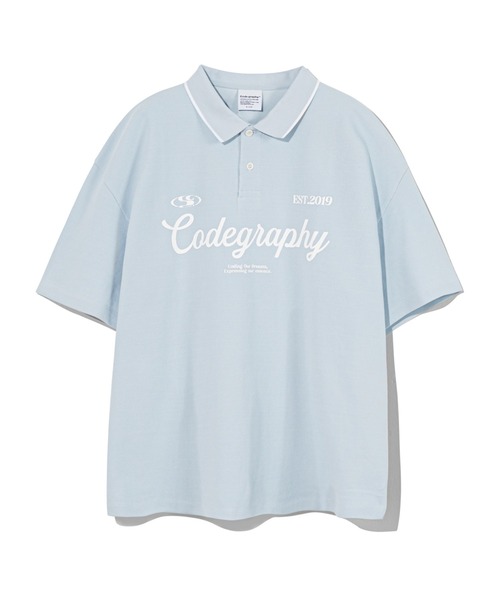 codegraphy(コードグラフィー)の「C.GRAPHY Collar SHORT SLEEVE T-Shirt(Tシャツ/カットソー・メンズ・スカイブルー/ブラック/グリーン・SMALL/LARGE/MEDIUM)」の3枚目の写真