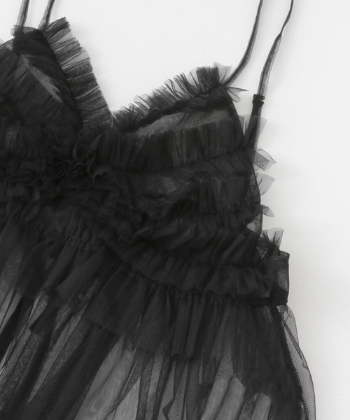 SENSE OF PLACE by URBAN RESEARCH（センスオブプレイスバイアーバンリサーチ）の「フリルチュールキャミソールトップ（キャミソール・レディース・ライトブルー/アイボリー/グレー/ブラック・ONE）」の22枚目の写真