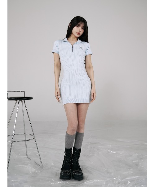 Darich ダーリッチ ロゴケーブルニットミニワンピース Free IVO Darich ダーリッチ ロゴケーブルニットミニワンピース Free IVO