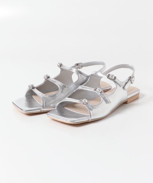 RODE SKO（ロデスコ）の「ベルトフラットサンダル（サンダル・レディース・シルバー/ブラック・36/37/38）」の4枚目の写真