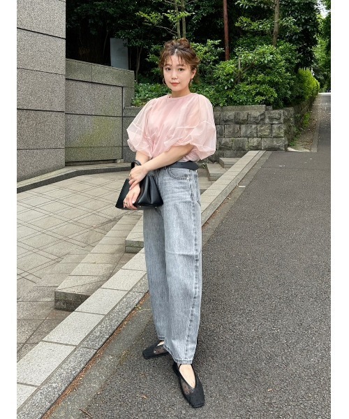 Mila Owen（ミラオーウェン）の「ハイウエストカーブデニムパンツ【手洗い可能】（デニムパンツ・レディース・ブラック/ホワイト/ブルー/グレー・0/1/00）」の19枚目の写真