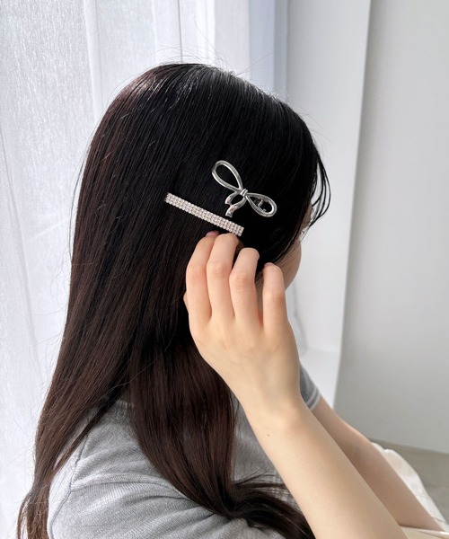 Heather（ヘザー）の「リボンモチーフクリップ　118766（バレッタ/ヘアクリップ・レディース・シルバー/ゴールド・ONE SIZE）」の7枚目の写真