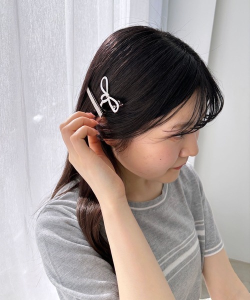 Heather（ヘザー）の「リボンモチーフクリップ　118766（バレッタ/ヘアクリップ・レディース・シルバー/ゴールド・ONE SIZE）」の8枚目の写真