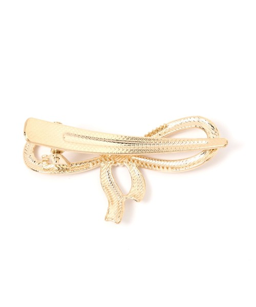 Heather（ヘザー）の「リボンモチーフクリップ　118766（バレッタ/ヘアクリップ・レディース・シルバー/ゴールド・ONE SIZE）」の4枚目の写真