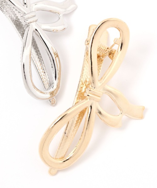 Heather（ヘザー）の「リボンモチーフクリップ　118766（バレッタ/ヘアクリップ・レディース・シルバー/ゴールド・ONE SIZE）」の5枚目の写真