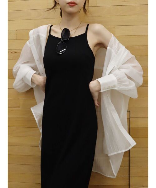 EVRIS（エヴリス）の「シアーオーバーサイズシャツ（シャツ/ブラウス・レディース・ホワイト/ブラック/ブルー・FREE）」の9枚目の写真