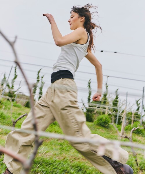 FREAK'S STORE（フリークスストア）の「FREAK’S STORE/フリークスストア The Yarn.  丸胴タンクトップ/リブタンクトップ（タンクトップ・レディース・オフホワイト/イエロー/ブラック/ピンク・ﾌﾘ-）」の9枚目の写真