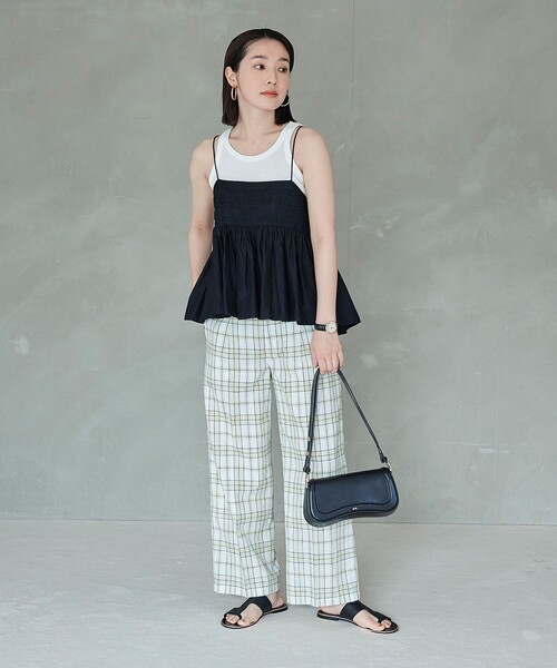 FREAK'S STORE（フリークスストア）の「FREAK’S STORE/フリークスストア The Yarn.  丸胴タンクトップ/リブタンクトップ（タンクトップ・レディース・オフホワイト/イエロー/ブラック/ピンク・ﾌﾘ-）」の20枚目の写真