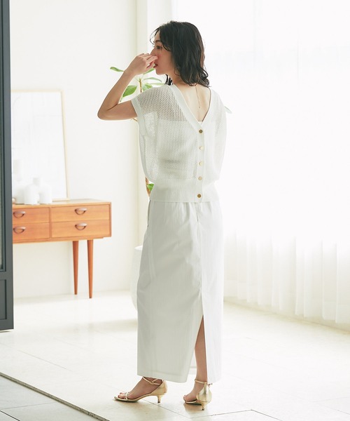 la boutique bonbon メッシュ2WAYカーディガン