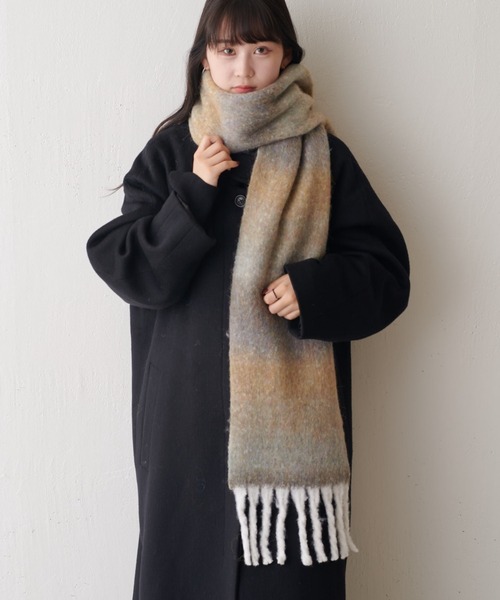 Lui's（ルイス）の「ウール混 グラデーションマフラー（マフラー
