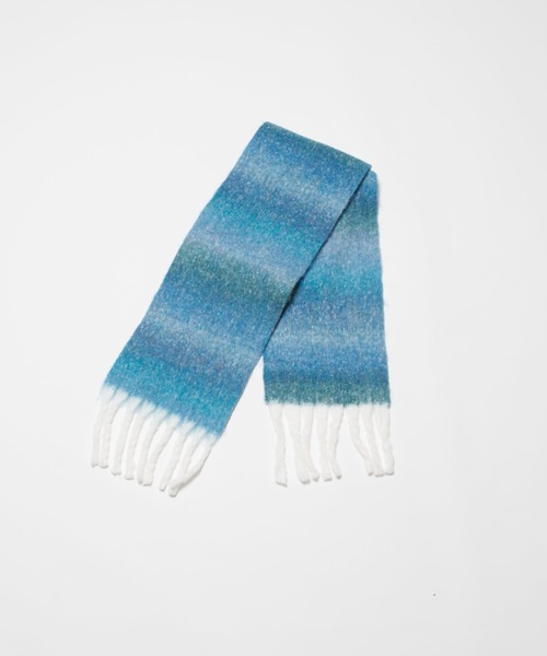 Lui's（ルイス）の「ウール混 グラデーションマフラー（マフラー・レディース・ブルー/ブラウン/ブラック・FREE）」の15枚目の写真