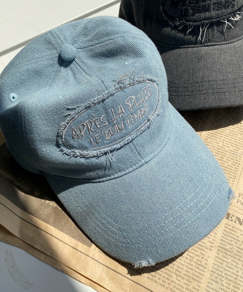 WEGO（ウィゴー）の「WEGO/サークルフリンジロゴデニムキャップ（キャップ・レディース・ブラック系その他/スカイブルー・FREE）」の2枚目の写真