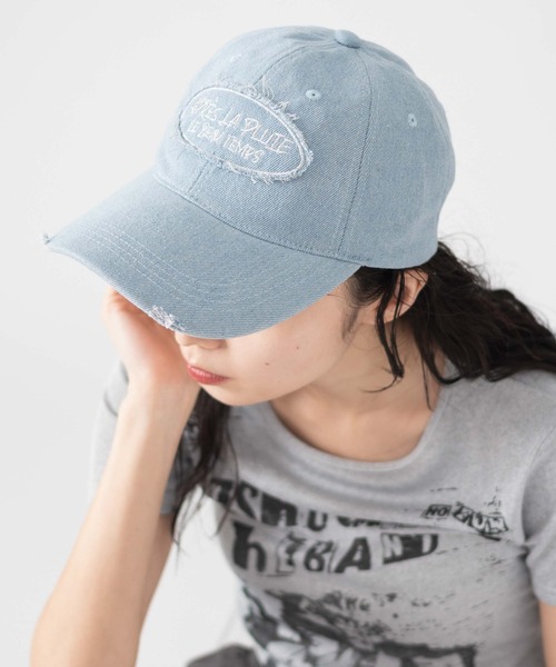 WEGO（ウィゴー）の「WEGO/サークルフリンジロゴデニムキャップ（キャップ・レディース・ブラック系その他/スカイブルー・FREE）」の12枚目の写真