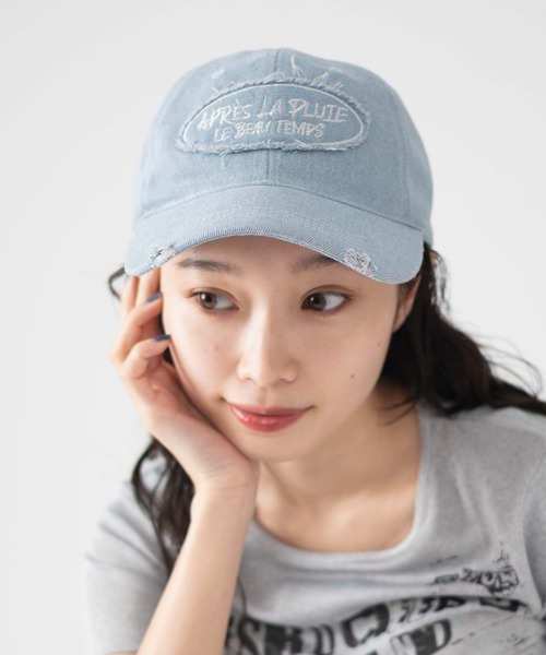 WEGO（ウィゴー）の「WEGO/サークルフリンジロゴデニムキャップ（キャップ・レディース・ブラック系その他/スカイブルー・FREE）」の15枚目の写真