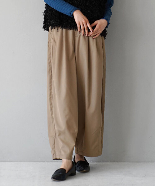 e-zakkamania stores(イーザッカマニアストアーズ)の「オトナのきれいめ サーカスパンツ(その他パンツ・レディース・ライトブルー/ホワイト/杢グレー/ブラック/ベージュ・M/L)」の4枚目の写真