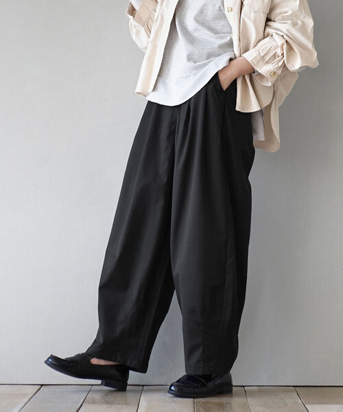 暮らし　ブラックサイズ0　サーカスパンツ サーカスパンツ バレルレッグ パンツ レディース ロング・(100)メール