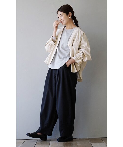e-zakkamania stores(イーザッカマニアストアーズ)の「オトナのきれいめ サーカスパンツ(その他パンツ・レディース・ライトブルー/ホワイト/杢グレー/ブラック/ベージュ・M/L)」の9枚目の写真