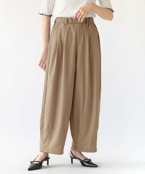 e-zakkamania stores(イーザッカマニアストアーズ)の「オトナのきれいめ サーカスパンツ(その他パンツ・レディース・ライトブルー/ホワイト/杢グレー/ブラック/ベージュ・M/L)」の14枚目の写真