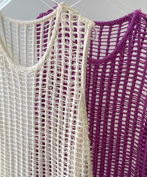 uyu.(ウユ)の「Mesh Sleeveless Long Dress / メッシュノースリーブロングワンピース【uyu./ウユ】(ワンピース・レディース・アイボリー/ピンク・FREE)」の15枚目の写真