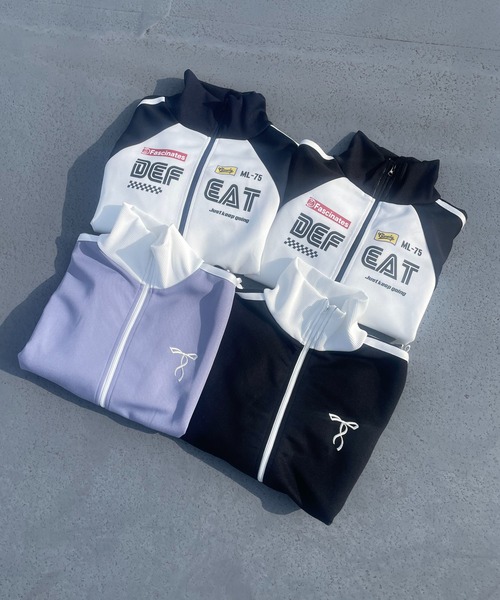 AS KNOW AS plus（アズノゥアズプラス）の「◎アソートトラック半袖ジャケット（ジャージ・レディース・ブラック系/グリーン系/アイボリー系/ホワイト系/アイボリー系2/サックスブルー系1/ブラック系1/アイボリー系1・FREE）」の9枚目の写真