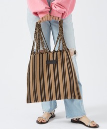 【MoonBird】ハンモックトート / L / 手織り / A4可 / Hanmmock tote / ストライプ / チェック