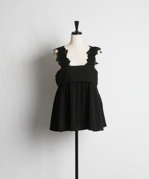 tocco closet（トッコ　クローゼット）の「【ZOZO限定】モチーフレースチュニック（シャツ/ブラウス・レディース・グレー/ピンク/ブラック・M）」の15枚目の写真