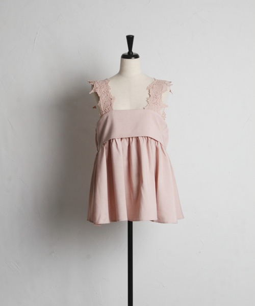 tocco closet（トッコ　クローゼット）の「【ZOZO限定】モチーフレースチュニック（シャツ/ブラウス・レディース・グレー/ピンク/ブラック・M）」の14枚目の写真