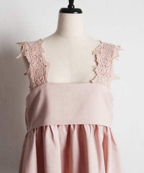 tocco closet（トッコ　クローゼット）の「【ZOZO限定】モチーフレースチュニック（シャツ/ブラウス・レディース・グレー/ピンク/ブラック・M）」の10枚目の写真