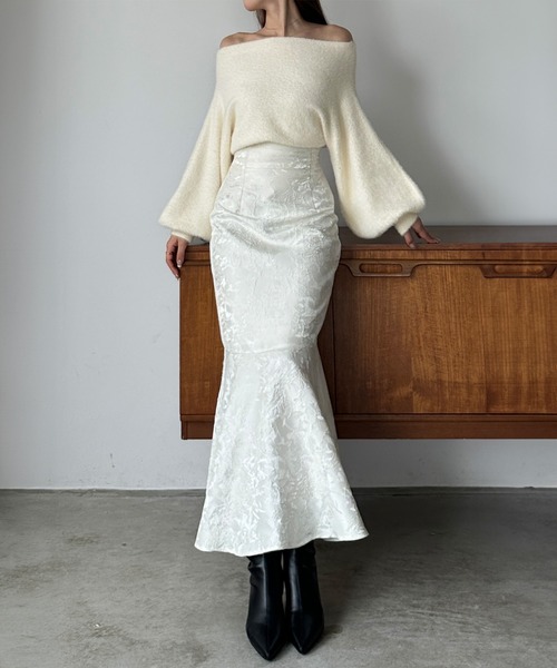 【セール】オフショルシャギーニット（ニット/セーター）｜Louere（ルエレ）