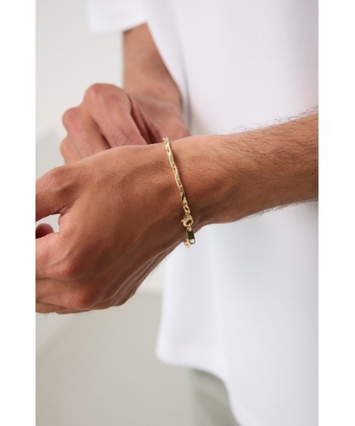 AZUL by moussy（アズールバイマウジー）の「アンギュラーチェーンブレスレット（ブレスレット・メンズ・シルバー/ゴールド・FREE）」の8枚目の写真