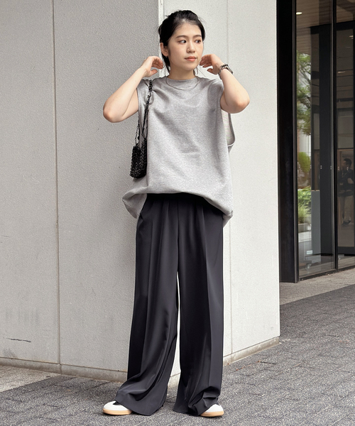 AP STUDIO（エーピーストゥディオ）の「リラクシングパンツ（スラックス・レディース・ネイビー・34/36/38）」の4枚目の写真