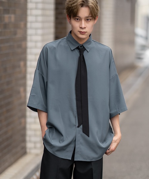 ArguE CulturE 長袖シャツ ネクタイ付き スタッズ 新作 男女兼用 e3730babfede63184b6c86d6207165