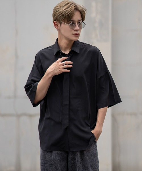43839　PLEATSPLEASE　半袖シャツ プリーツプリーズPLEATS PLEASE カラー切替チェック柄半袖シャツ