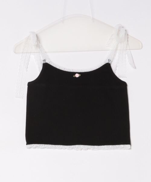 TITTY&CO.(ティティーアンドコー)の「ローズリボンキャミソール(キャミソール・レディース・ホワイト/ピンク/ブラック・FREE)」の1枚目の写真