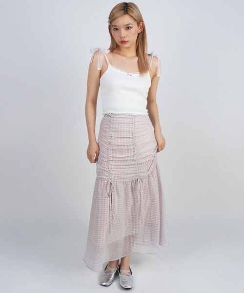 TITTY&CO.(ティティーアンドコー)の「ローズリボンキャミソール(キャミソール・レディース・ホワイト/ピンク/ブラック・FREE)」の6枚目の写真