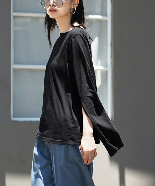 zootie(ズーティー)の「オークール カットロングスリーブプルオーバー(Tシャツ/カットソー・レディース・ラベンダー/ベージュ/ホワイト/カーキ/ブラック・M)」の3枚目の写真