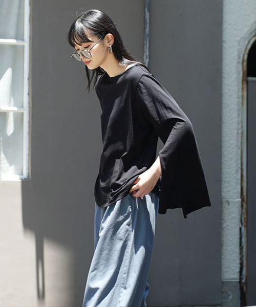 zootie(ズーティー)の「オークール カットロングスリーブプルオーバー(Tシャツ/カットソー・レディース・ラベンダー/ベージュ/ホワイト/カーキ/ブラック・M)」の11枚目の写真